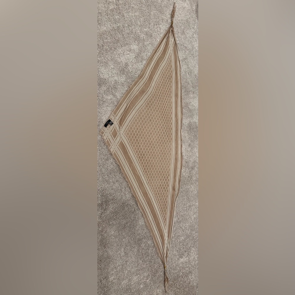 Gucci Elegant Brown Striped Scarf - Picture 7 of 7